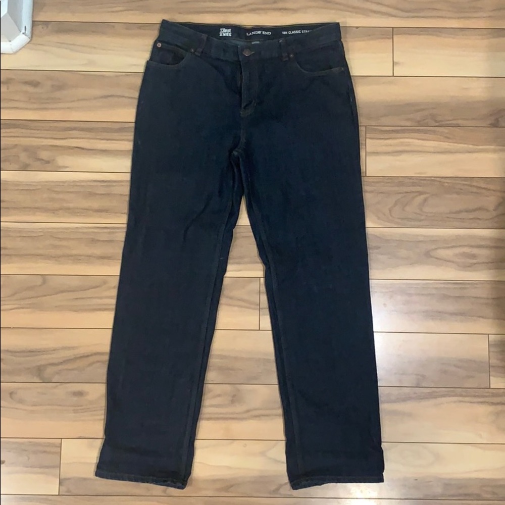 Lands End Classic Straight Boys Husky Denim Jean